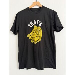 Solid Threads - Black Graphic Tee‎ "That's Bananas" Women's Size Small